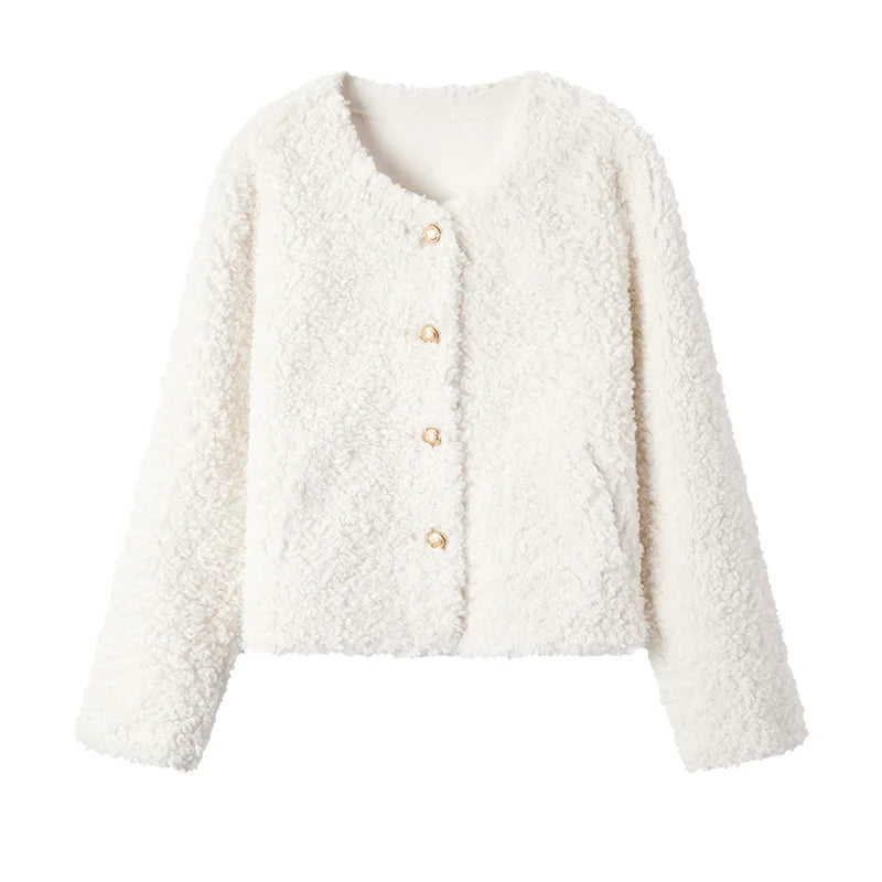 Kurze Teddy Jacke