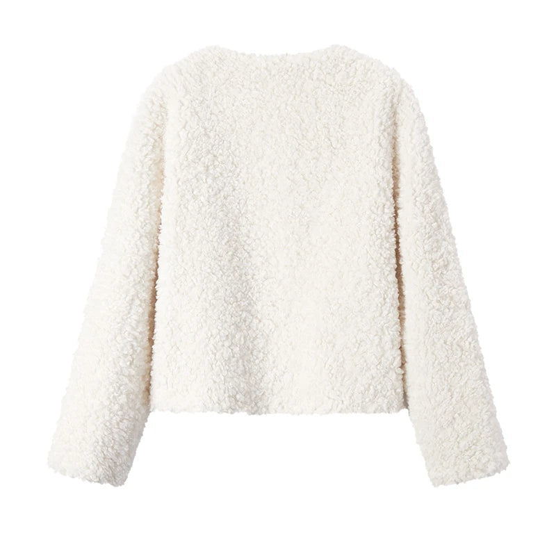 Kurze Teddy Jacke