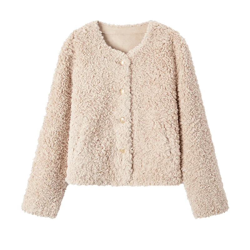 Kurze Teddy Jacke