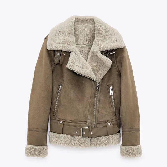 Veloursleder Jacken Damen