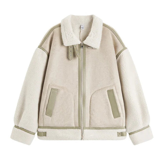 Wildleder Teddy Jacke