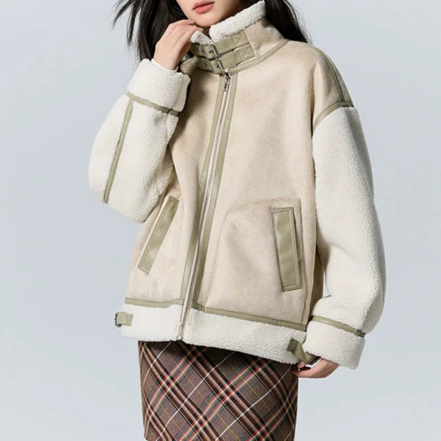Wildleder Teddy Jacke