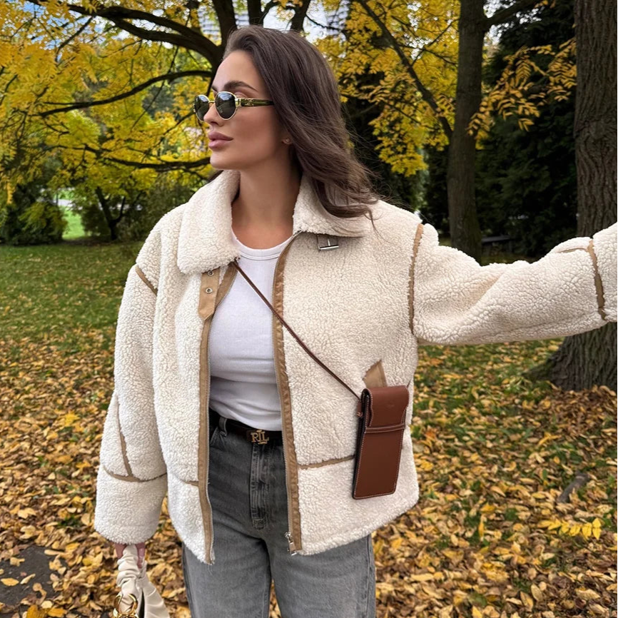 Bomberjacke Teddyfell Damen