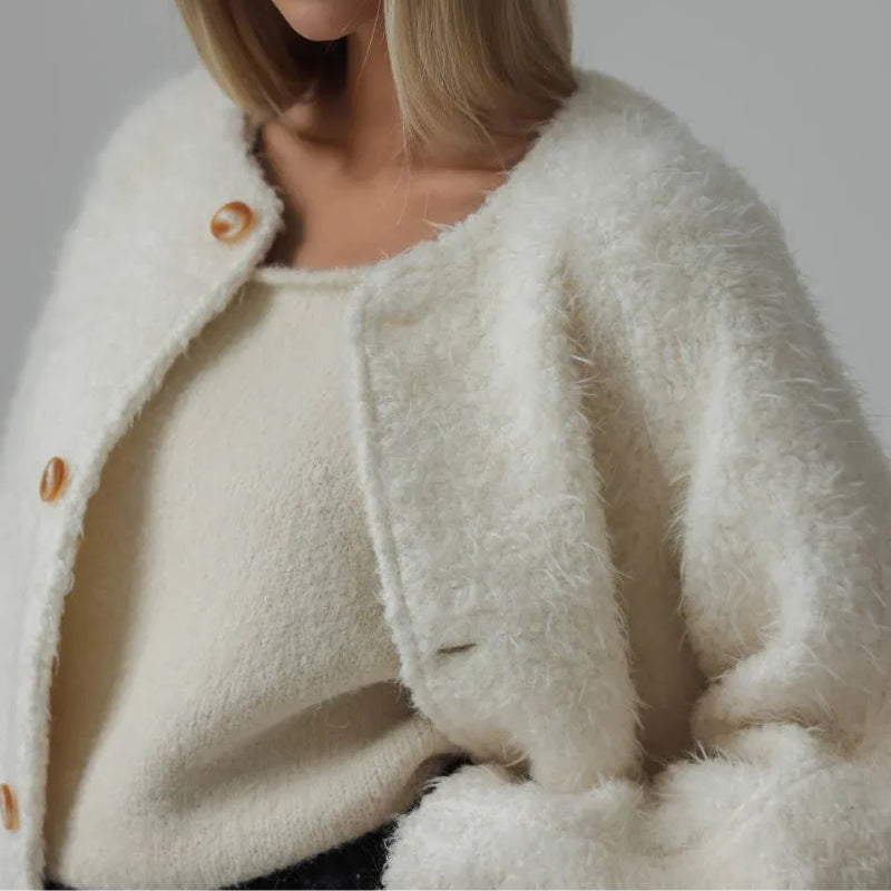 Kurze Teddy Jacke