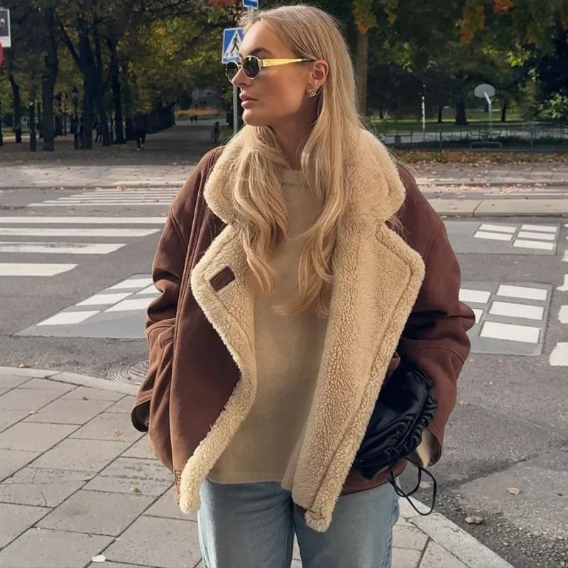Outdoor Teddy Jacke Damen