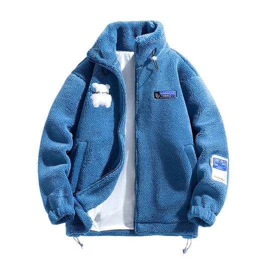 Teddy Jacke Blau