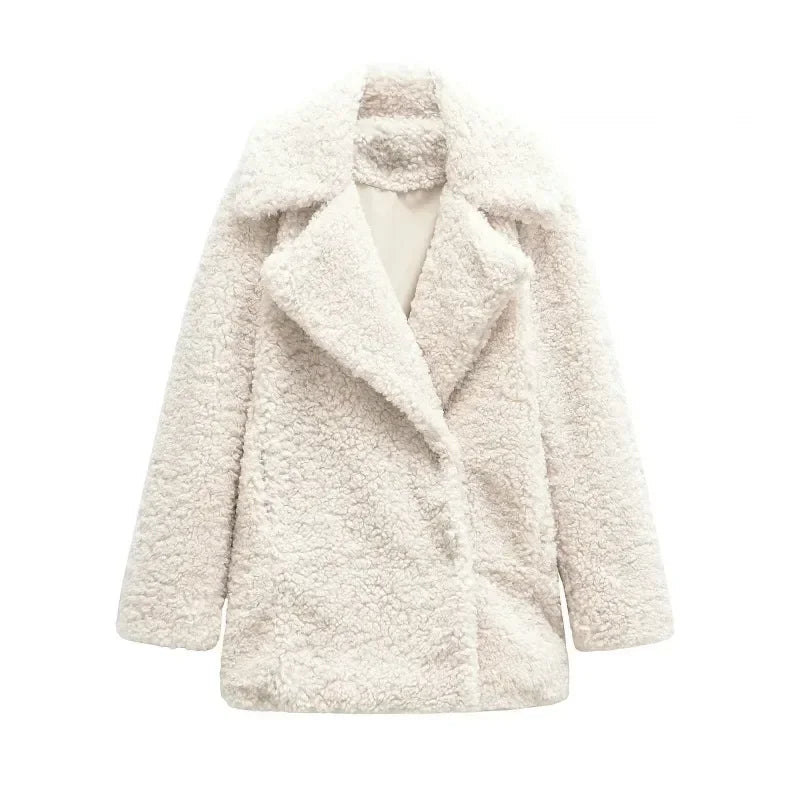 Teddy Jacke Creme