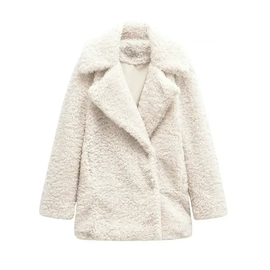 Teddy Jacke Creme