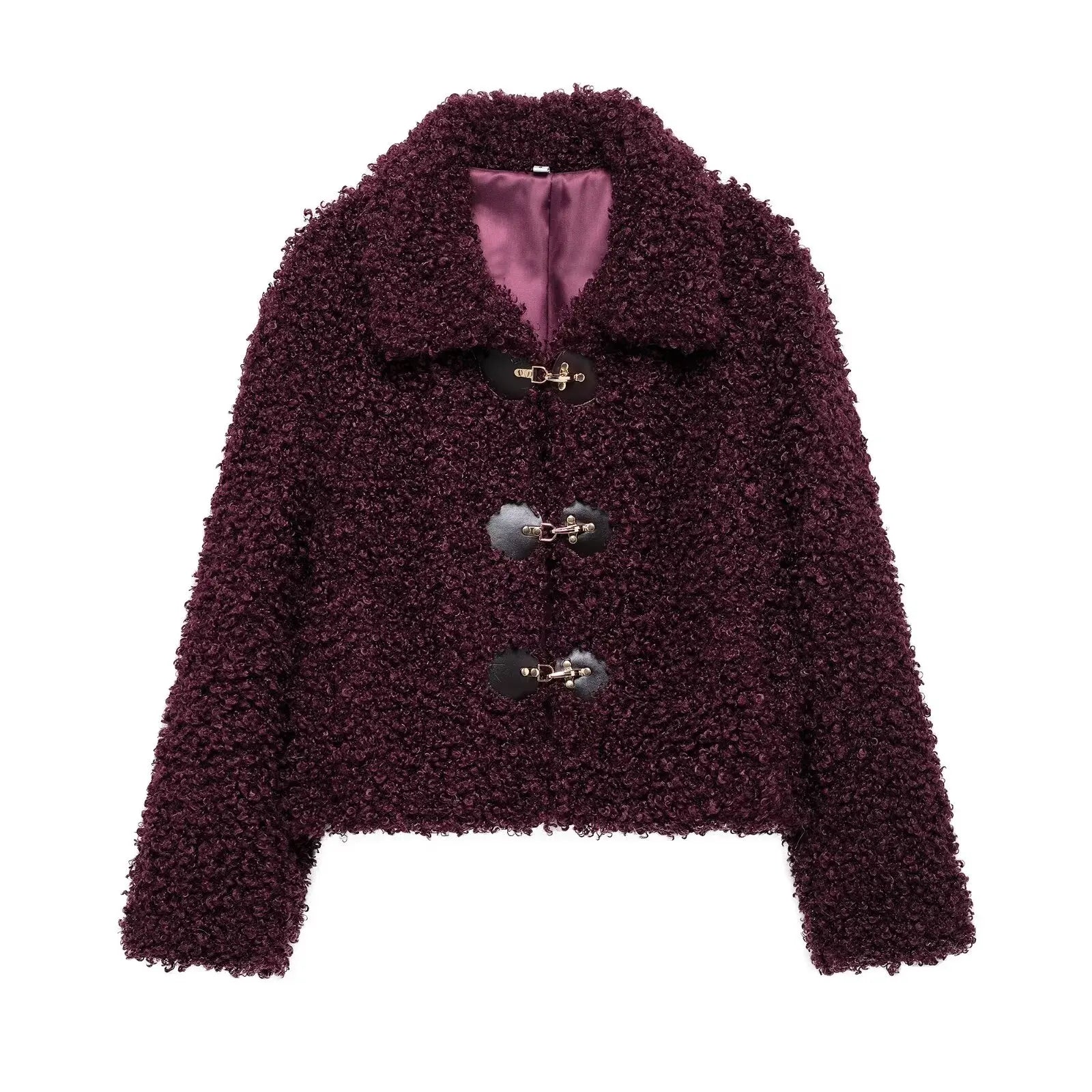 Teddy Jacke Damen Lila