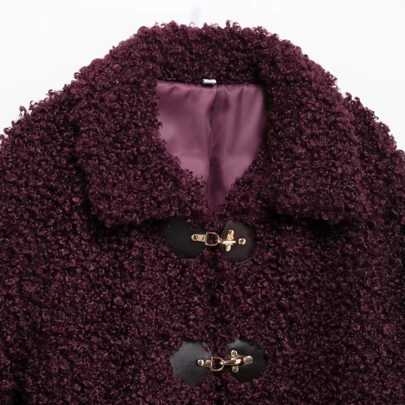 Teddy Jacke Damen Lila