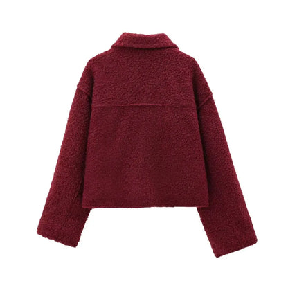 Teddy Jacke Rot