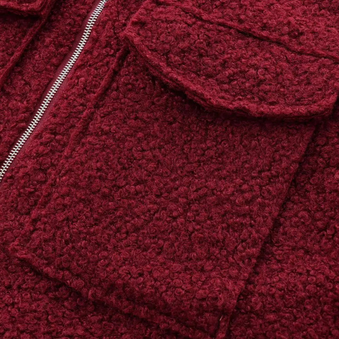 Teddy Jacke Rot