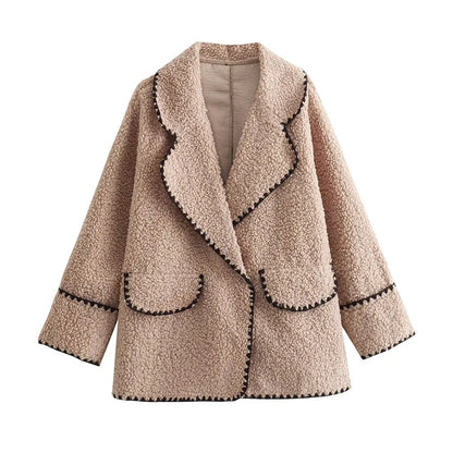 Teddy Jacke Taupe