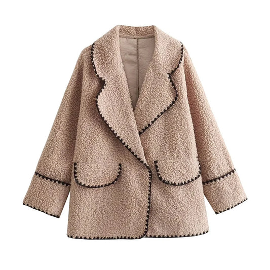 Teddy Jacke Taupe