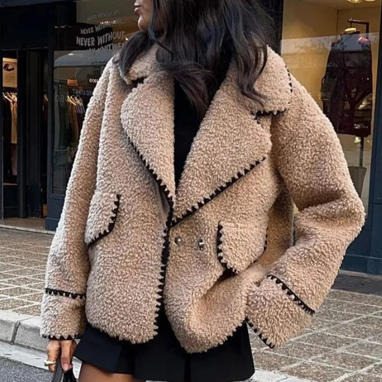 Teddy Jacke Taupe