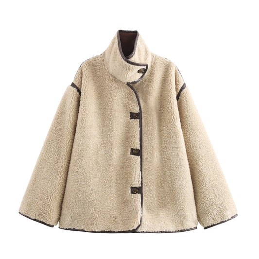 Teddy Jacke mit Kragen