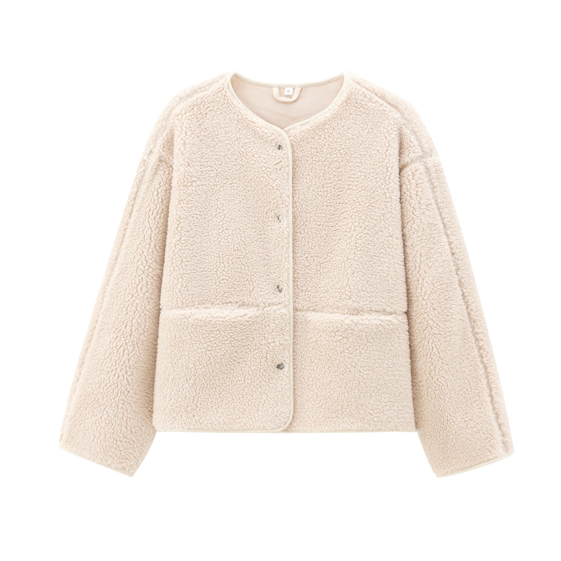 Teddyfell Jacke Damen Beige