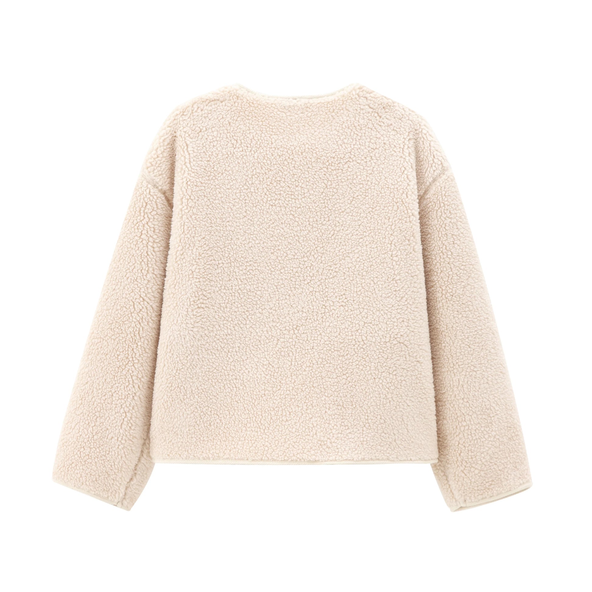 Teddyfell Jacke Damen Beige