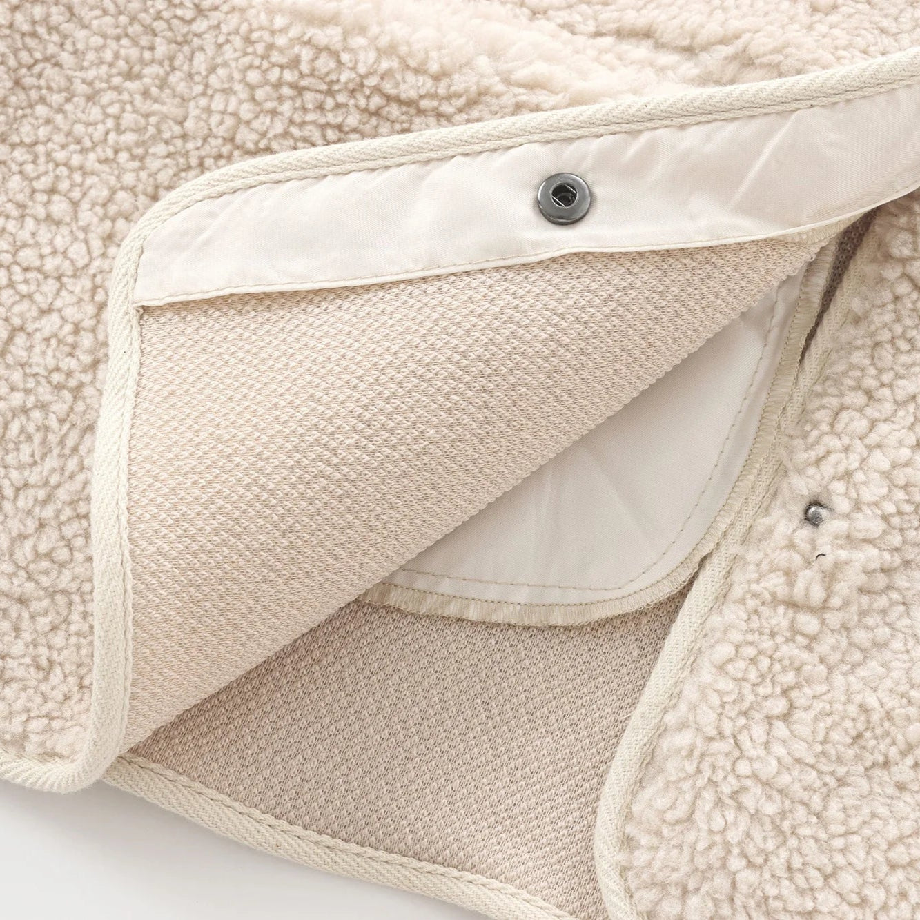 Teddyfell Jacke Damen Beige